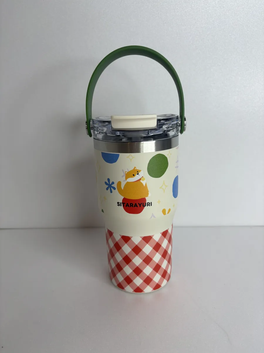 تراول ماگ600میل طرح سگ و گربه