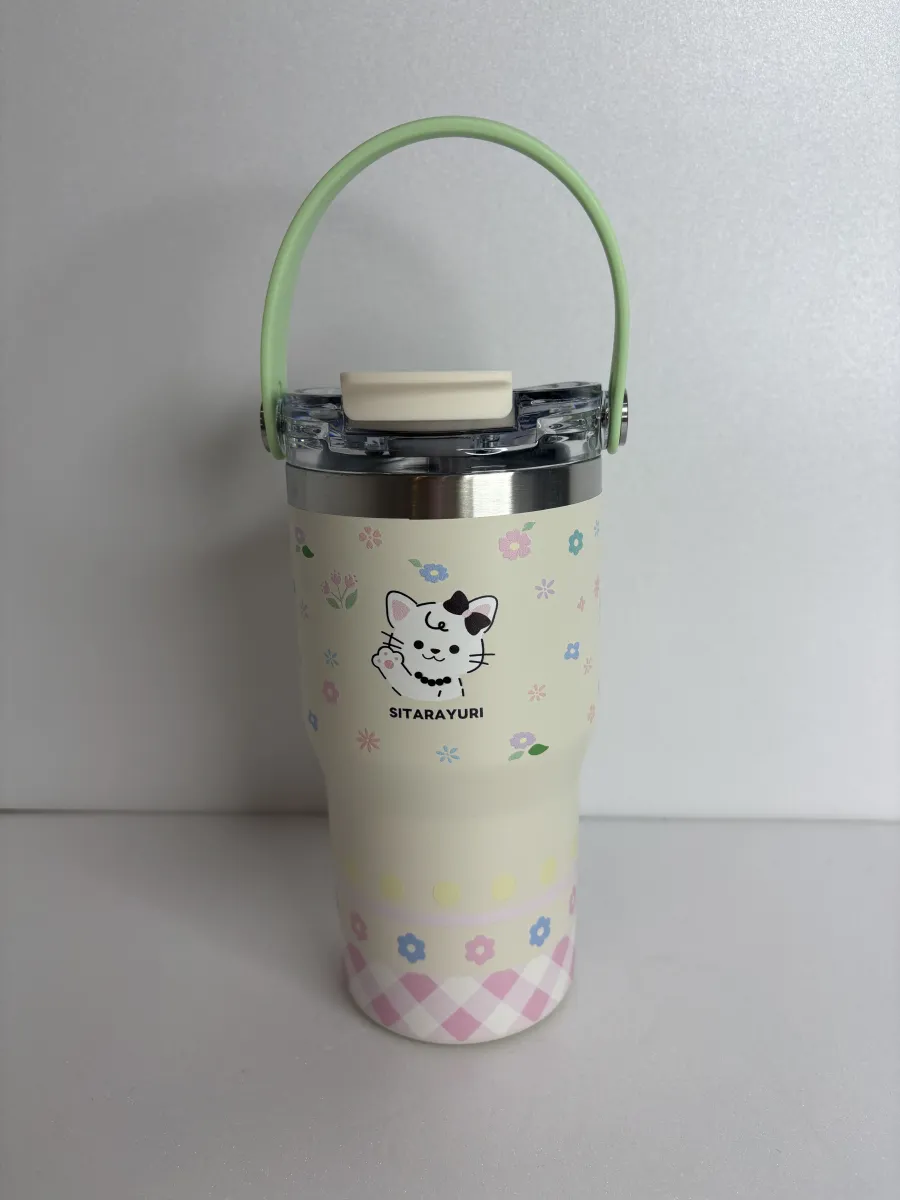 تراول ماگ600میل طرح سگ و گربه
