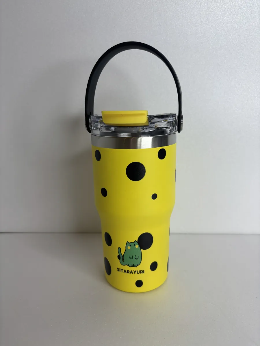 تراول ماگ600میل طرح سگ و گربه