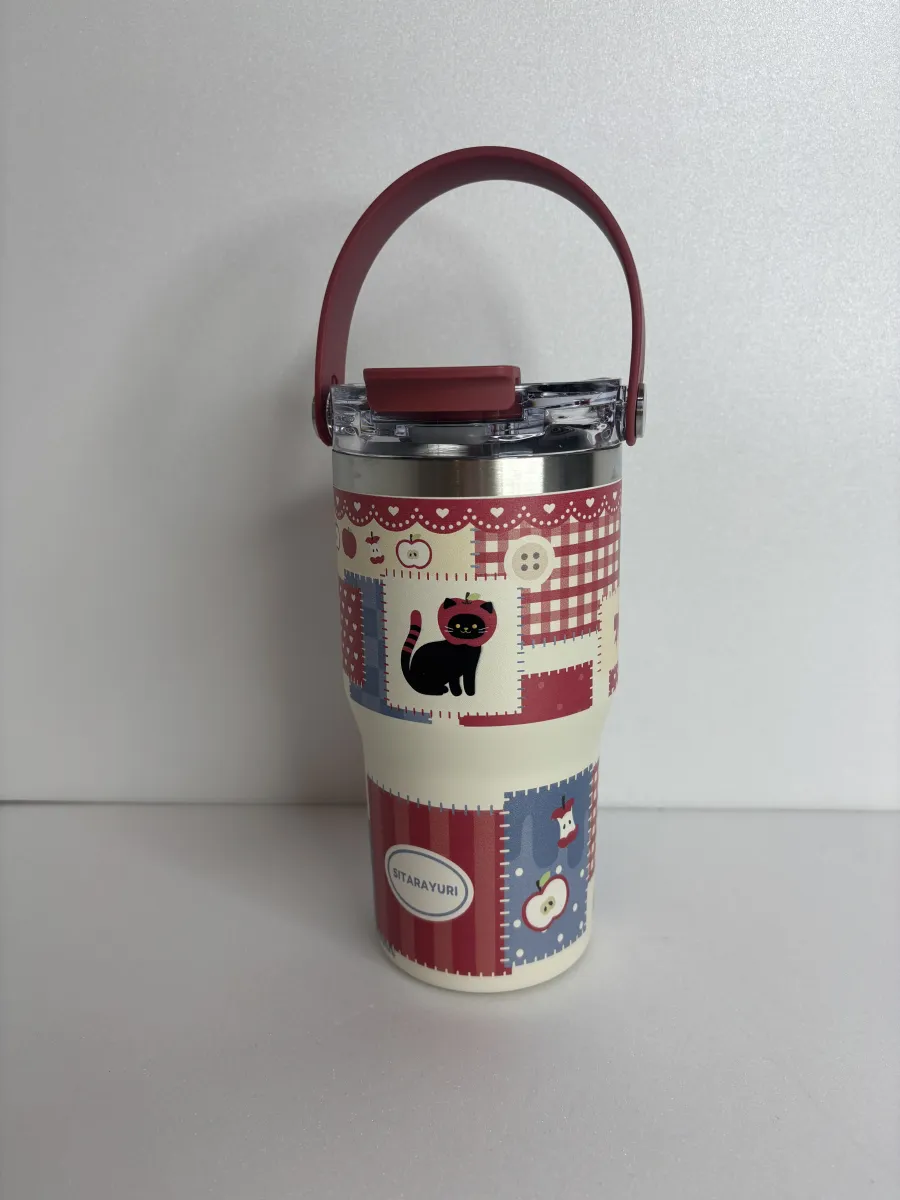 تراول ماگ600میل طرح سگ و گربه