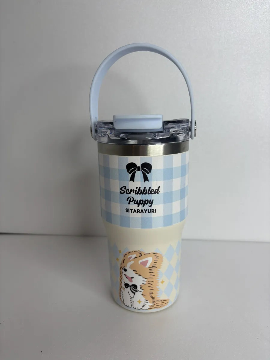 تراول ماگ600میل طرح سگ و گربه